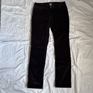 J. JILL SIZE 6 BROWN STRETCH CORDUROY Slim LEG PANTS JEANS Fall Comfort Preppy